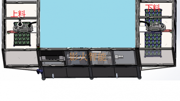 瓷料上下料上视图 瓷料上下料上视图